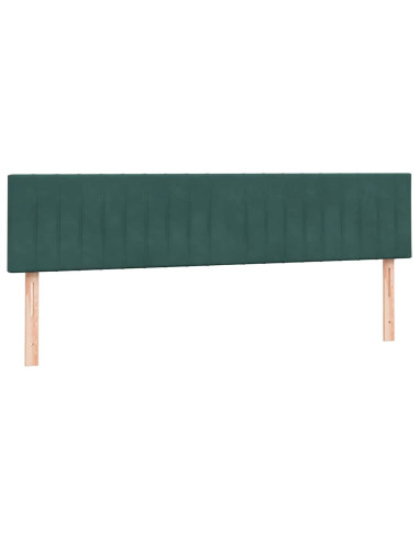 Giroletto a Molle con Materasso Verde Scuro 180x220 cm Velluto