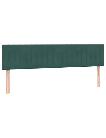Giroletto a Molle con Materasso Verde Scuro 180x220 cm Velluto