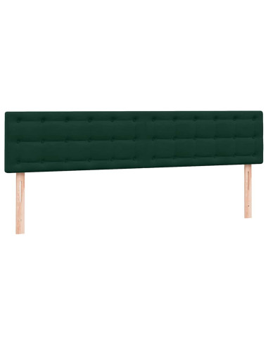 Giroletto a Molle con Materasso Verde Scuro 180x220 cm Velluto
