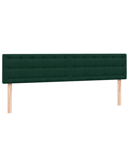 Giroletto a Molle con Materasso Verde Scuro 180x220 cm Velluto