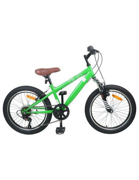 Kids Mountain Bike 20 Pollici 6-Speed per 5-8 anni Verde