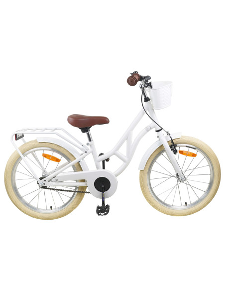 Bicicletta per Bambini 20 Pollici 6-11 Bianco
