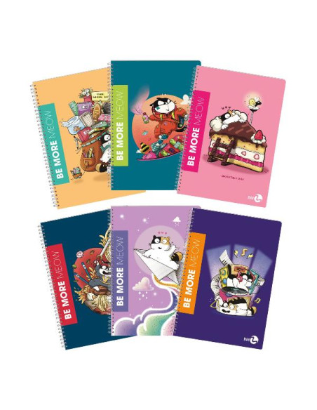 CF5 QUAD SPIRAL. MEOW A4 80GR R.5MM