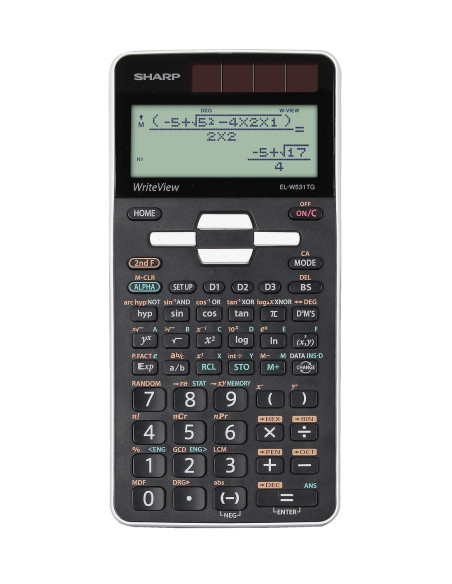 Sharp SH-ELW531TG calcolatrice Tasca Calcolatrice con display Nero, Bianco