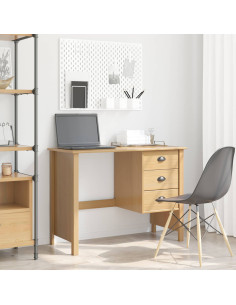 Scrivania con Cassetti Marrone miele 100 x 45 x 74 cm