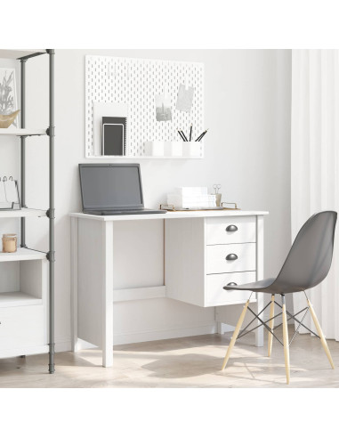 Scrivania con Cassetti con cassetto Bianco 100 x 45 x 74 cm