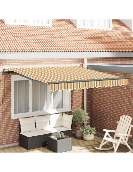 Tenda Retrattile Multicolore 300 x 250 cm Poliestere e Acciaio