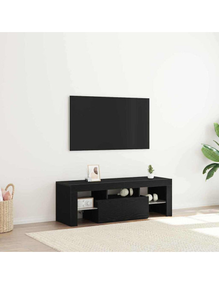 Mobile TV Rovere Nero 120 x 35 x 40 cm Legno multistrato