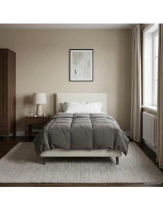 Duvet Estivo Trapuntato Grigio chiaro 135 x 220 cm Microfibra
