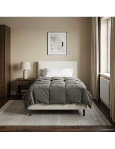 Duvet Estivo Trapuntato Grigio chiaro 135 x 200 cm Microfibra