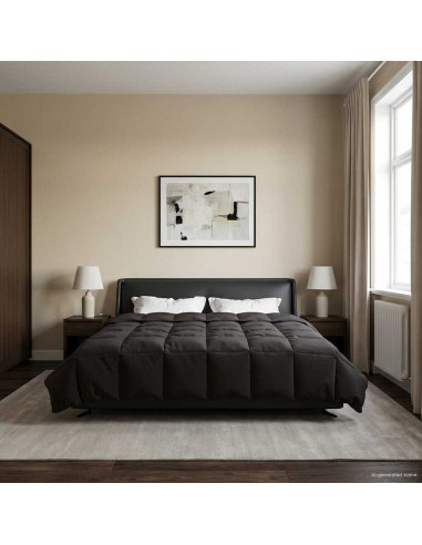 Duvet Estivo Trapuntato Antracite 220 x 260 cm Microfibra