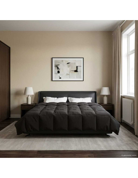 Duvet Estivo Trapuntato Antracite 220 x 260 cm Microfibra