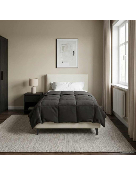 Duvet Estivo Trapuntato Antracite 140 x 220 cm Microfibra