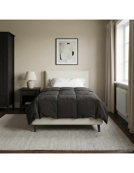 Duvet Estivo Trapuntato Antracite 135 x 220 cm Microfibra