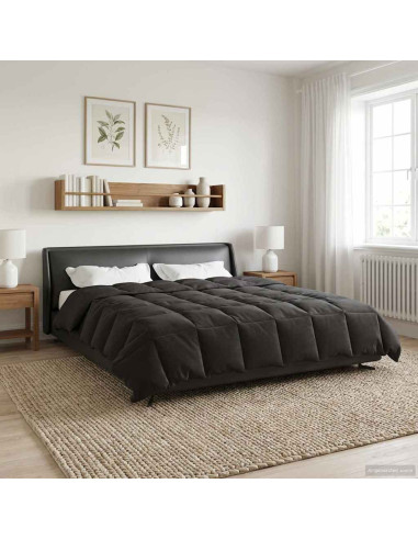 Duvet Estivo Trapuntato Antracite 200 x 240 cm Microfibra