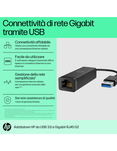 HP Adattatore G2 USB 3.0 a Gigabit RJ45