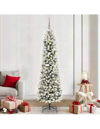 Albero di Natale artificiale con 300 LED Bianco 210 cm