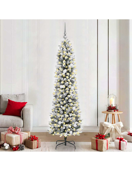 Albero di Natale artificiale con 300 LED Bianco 210 cm