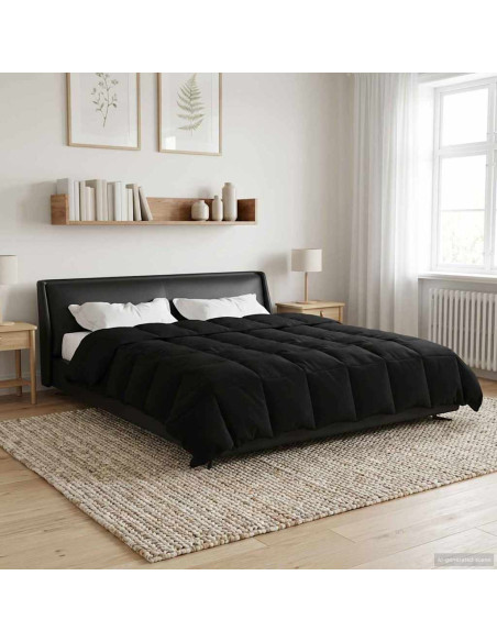 Duvet Estivo Trapuntato Nero 200 x 220 cm Microfibra