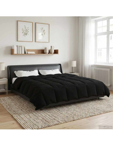 Duvet Estivo Trapuntato Nero 200 x 240 cm Microfibra