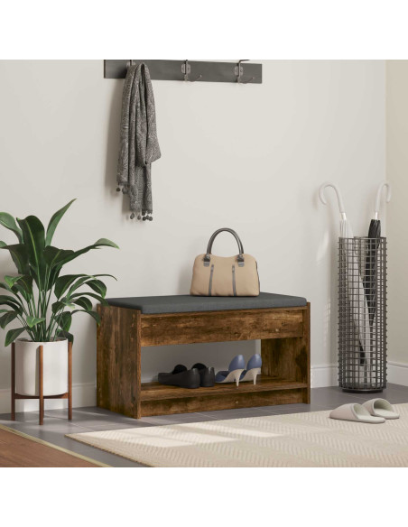Panca per ingresso Quercia Affumicata 83 x 38 x 45 cm