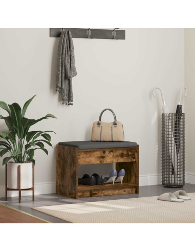 Panca per ingresso Quercia Affumicata 63 x 38 x 45 cm