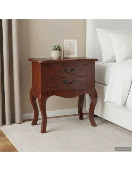 Tavolo laterale con cassetto Marrone 60,5 x 30 x 61 cm