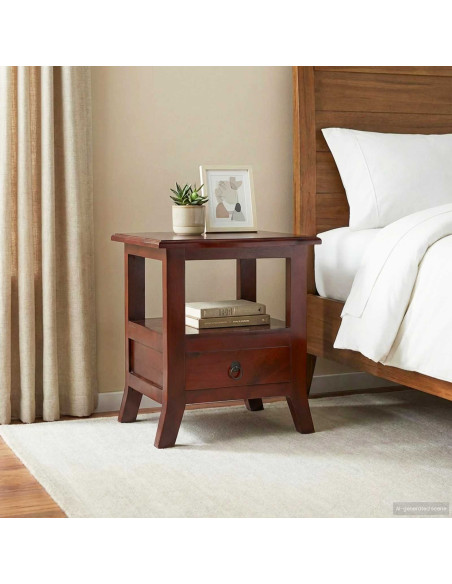 Armadio da Notte con cassetto Marrone 40 x 40 x 45,5 cm