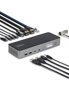 StarTech.com Adattatore Multiporta USB-C per Tre Monitor, Docking Station HDMI o DisplayPort 4K60Hz Mini Dock USB Type-C, PD 140