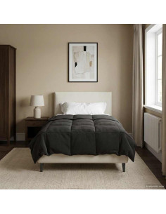 Duvet Estivo Trapuntato Antracite 155 x 200 cm Microfibra