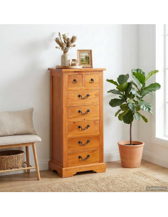 Cassettiera con cassetto Naturale 45 x 35 x 100,5 cm