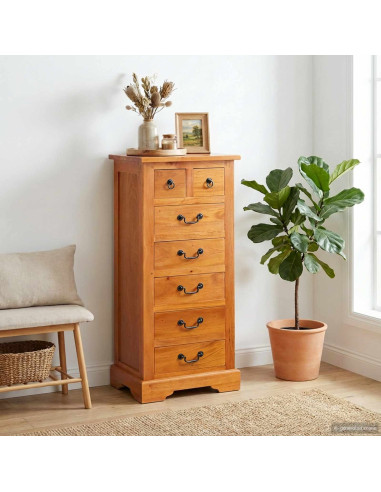 Cassettiera con cassetto Naturale 45 x 35 x 100,5 cm