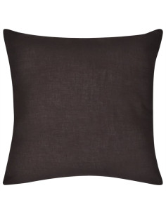 Fodere per Cuscini 4 pz Marroni in Cotone 40 x 40 cm