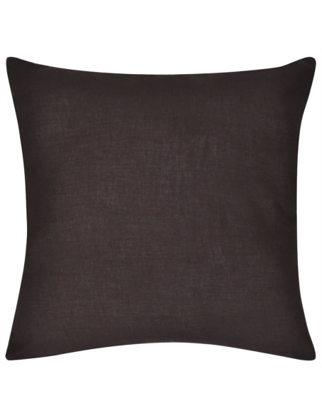 Fodere per Cuscini 4 pz Marroni in Cotone 40 x 40 cm