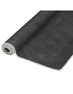 Tappeto Lungo Stampato Lavabile Antracite 80x300 cm Poliestere