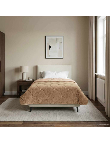 Duvet Estivo Talpa 135 x 220 cm Microfibra e Fleece Teddy