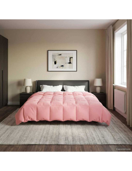 Duvet Invernale Trapuntato Rosa 240 x 260 cm Microfibra