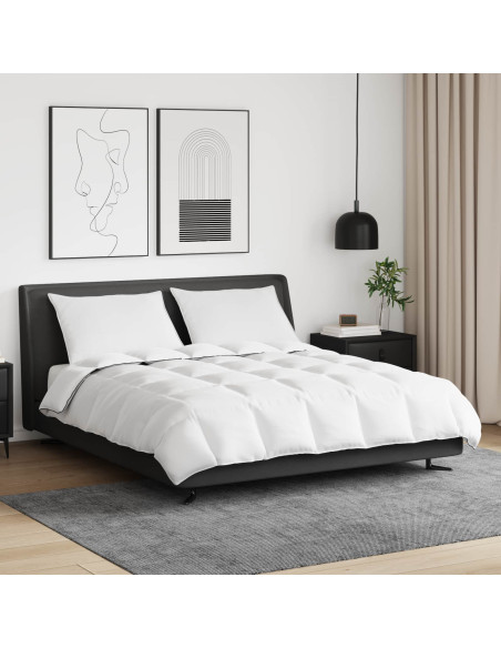 Duvet Invernale con cuscino 3 pcs Bianco Piuma d'anatra