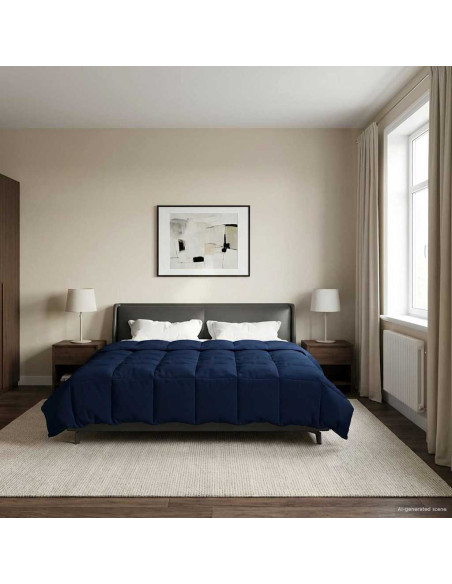 Piumone Completo Annuale Blu Scuro 240 x 260 cm Microfibra