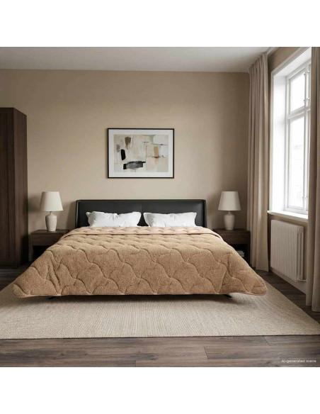 Duvet Invernale Talpa 240 x 260 cm Microfibra e Fleece Teddy