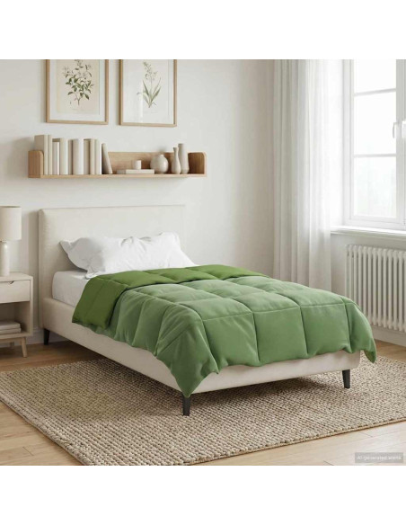Duvet Estivo Trapuntato Verde 155 x 220 cm Microfibra