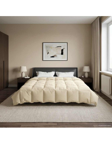 Piumone Completo Annuale Crema 220 x 240 cm Microfibra