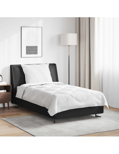 Duvet per Tutte le Stagioni con cuscino 2 pcs Bianco Microfibra