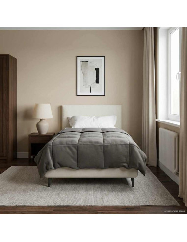 Piumone Completo Annuale Grigio chiaro 135 x 200 cm Microfibra