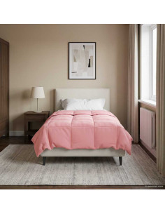 Duvet Invernale Trapuntato Rosa 155 x 200 cm Microfibra