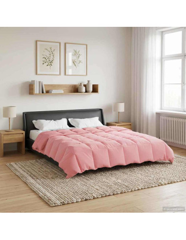Duvet Estivo Trapuntato Rosa 220 x 260 cm Microfibra