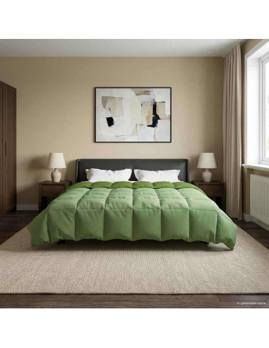 Duvet Estivo Trapuntato Verde 200 x 220 cm Microfibra