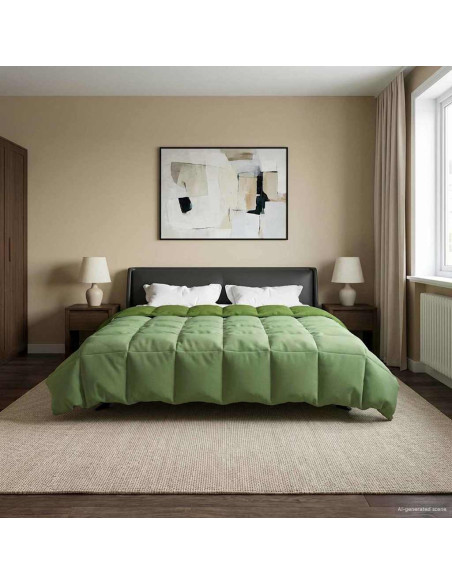 Duvet Estivo Trapuntato Verde 200 x 220 cm Microfibra