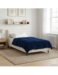 Duvet Estivo Trapuntato Blu Scuro 140 x 220 cm Microfibra