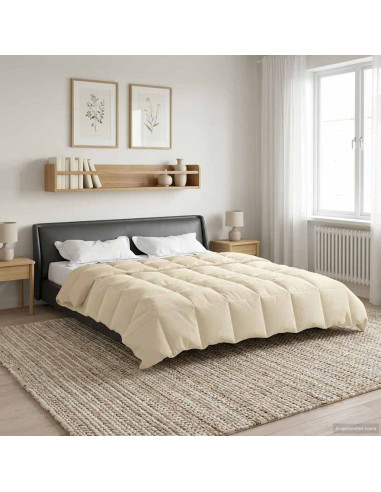 Duvet Estivo Trapuntato Crema 200 x 240 cm Microfibra